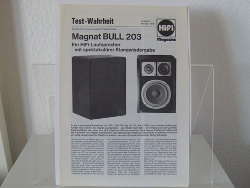 Magnat bull 203 sonderdruck - bull,